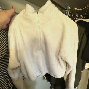 Fleece Cropped Scuba Sweater